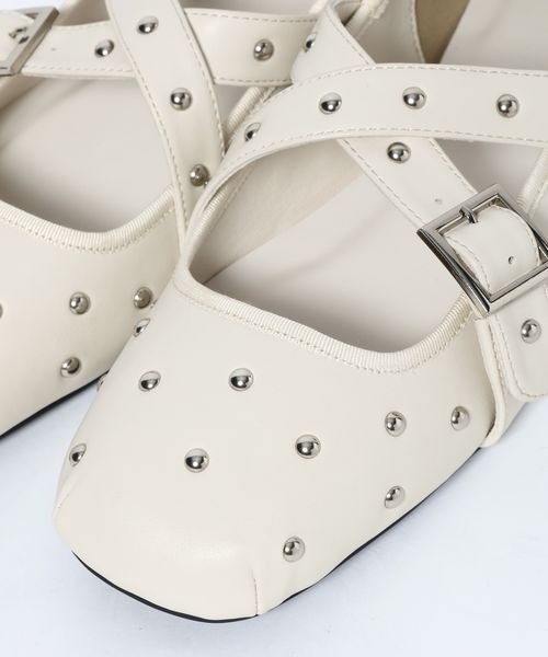 JEANASIS（ジーナシス）の「スタッズメリージェーン/645736（ドレスシューズ・レディース・ブラック系その他/ホワイト系その他・MEDIUM/LARGE）」の10枚目の写真