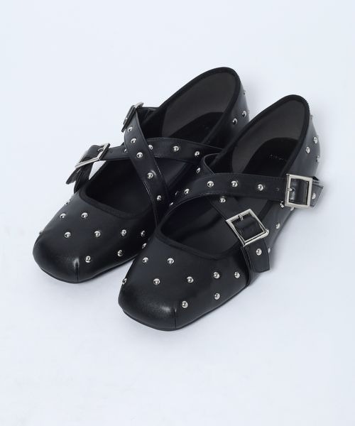 JEANASIS（ジーナシス）の「スタッズメリージェーン/645736（ドレスシューズ・レディース・ブラック系その他/ホワイト系その他・MEDIUM/LARGE）」の14枚目の写真