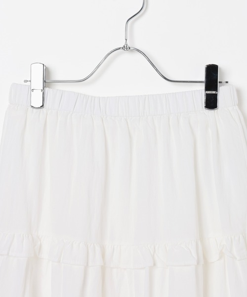 3.3 Field Trip （3.3フィールドトリップ）の「3.3 Field Trip／シアーヘムティアードロングスカート（スカート・レディース・ブラック/ホワイト・FREE）」の16枚目の写真