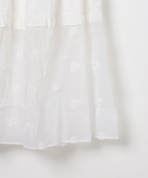 3.3 Field Trip （3.3フィールドトリップ）の「3.3 Field Trip／シアーヘムティアードロングスカート（スカート・レディース・ブラック/ホワイト・FREE）」の18枚目の写真