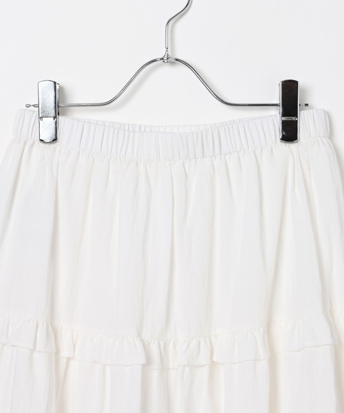 3.3 Field Trip （3.3フィールドトリップ）の「3.3 Field Trip／シアーヘムティアードロングスカート（スカート・レディース・ブラック/ホワイト・FREE）」の20枚目の写真