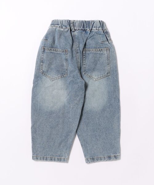 aimoha（アイモハ）の「【aimoha-KIDS-】キッズ　サイドライン ワイドデニムパンツ（デニムパンツ・キッズ・ブルー・100/110/120/130/160/140/150）」の2枚目の写真