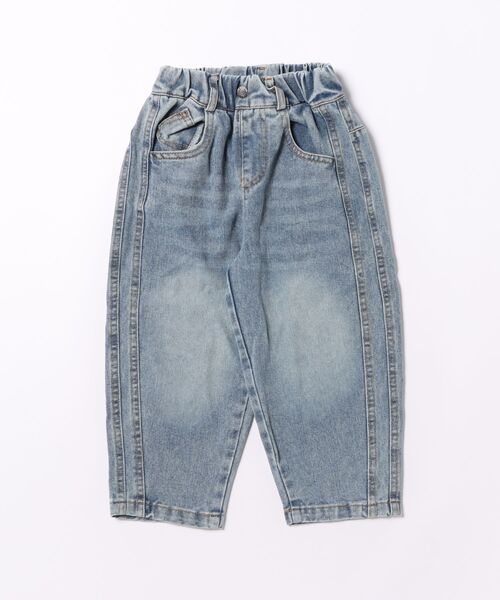 aimoha（アイモハ）の「【aimoha-KIDS-】キッズ　サイドライン ワイドデニムパンツ（デニムパンツ・キッズ・ブルー・100/110/120/130/160/140/150）」の7枚目の写真