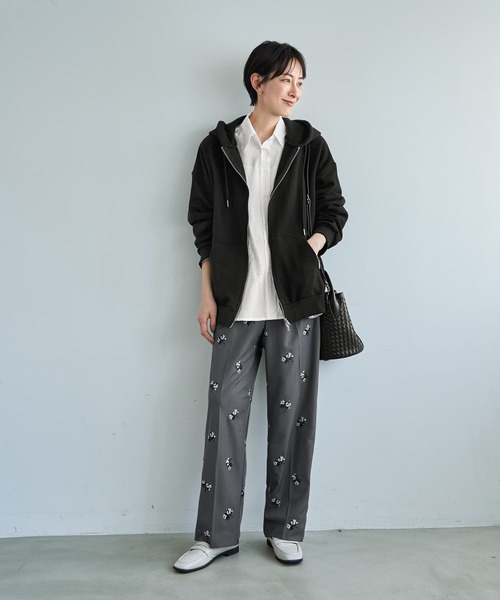 STYLE DELI（スタイルデリ）の「重ねやすいシボ生地しなやかシャツ（シャツ/ブラウス・レディース・ホワイト・FREE）」の11枚目の写真