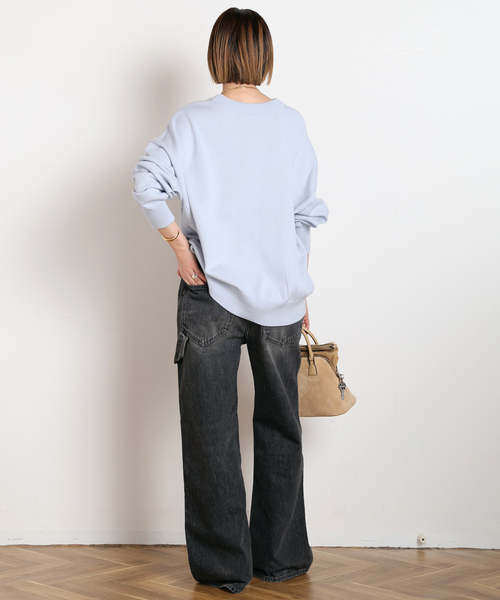 EVERYDAY I LIKE.（エヴリディアイライク）の「*ベーシックニット（ニット/セーター・レディース・ベージュ/ネイビー/グレー/サックスブルー・FREE）」の9枚目の写真