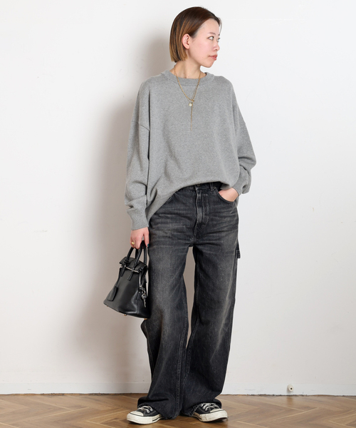 EVERYDAY I LIKE.（エヴリディアイライク）の「*ベーシックニット（ニット/セーター・レディース・ベージュ/ネイビー/グレー/サックスブルー・FREE）」の12枚目の写真