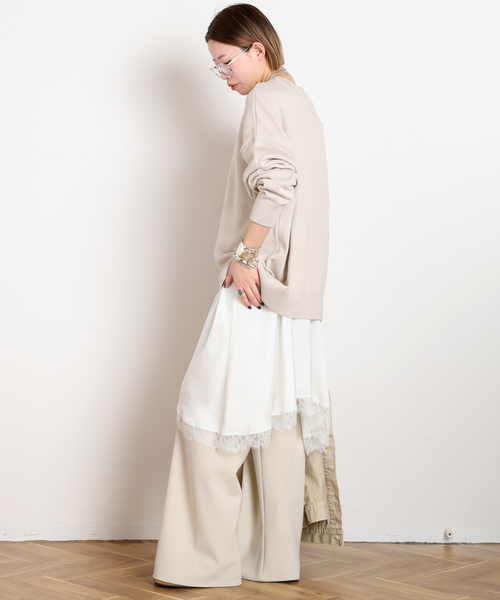 EVERYDAY I LIKE.（エヴリディアイライク）の「*ベーシックニット（ニット/セーター・レディース・ベージュ/ネイビー/グレー/サックスブルー・FREE）」の18枚目の写真