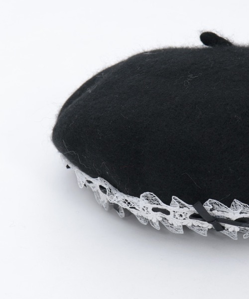 axes femme（アクシーズファム）の「はしごレースリボンベレー（ハット・レディース・ブラック/ベージュ・FREE）」の4枚目の写真