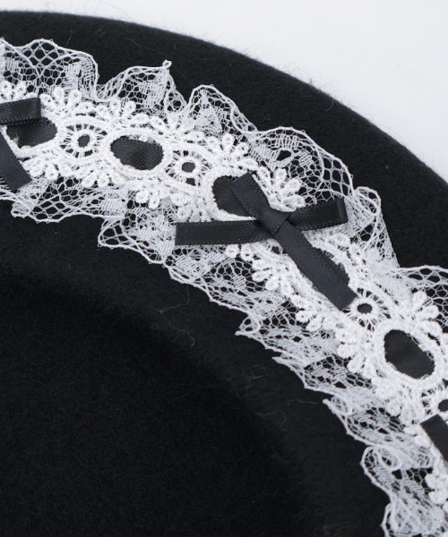 axes femme（アクシーズファム）の「はしごレースリボンベレー（ハット・レディース・ブラック/ベージュ・FREE）」の7枚目の写真