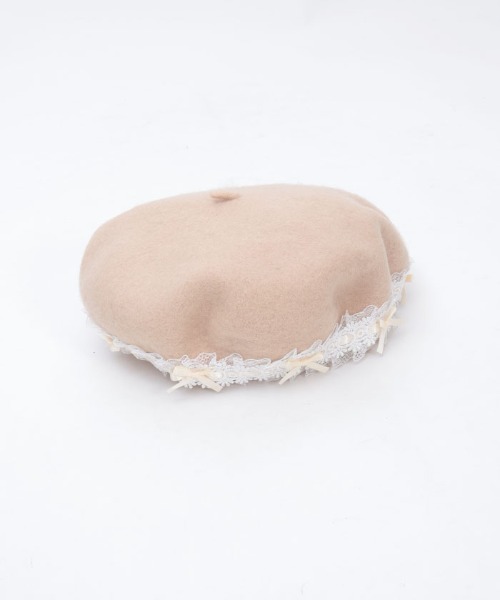 axes femme（アクシーズファム）の「はしごレースリボンベレー（ハット・レディース・ブラック/ベージュ・FREE）」の8枚目の写真