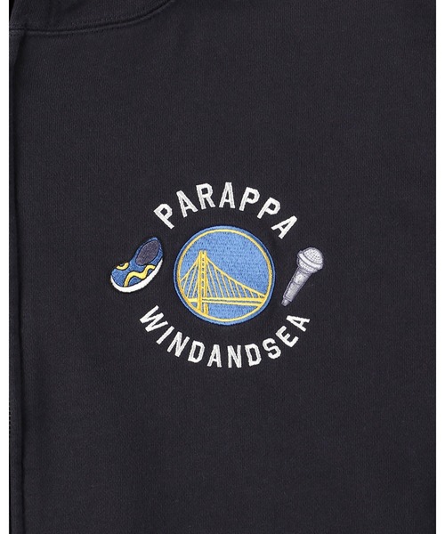 WIND AND SEA（ウィンダンシー）の「PARAPPA x WARRIORS ZIP-UP HOODIE（パーカー・メンズ・ネイビー/グレー・X-LARGE/MEDIUM/LARGE/SMALL）」の4枚目の写真