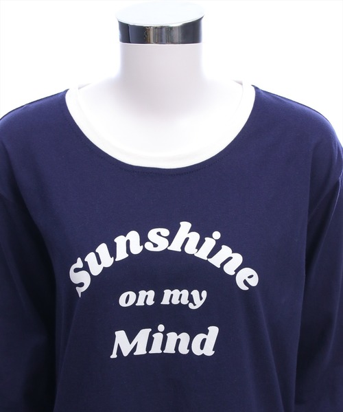 clear（クリア）の「ロゴプリントリボンラインロングスリーブカットソー[カジュアル ウィッシュコア ガーリー]（Tシャツ/カットソー・レディース・ネイビー/アイボリー・F）」の10枚目の写真