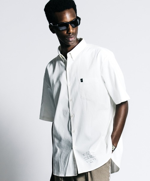 CRIMIE（クライミー）の「LINEN OX SS SHIRT _ COOL TOUCH EASY CARE（シャツ/ブラウス・メンズ・ホワイト/ブラック・M/L/XL/XXL）」の2枚目の写真