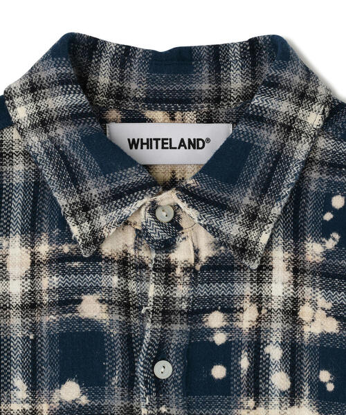 WHITELAND(ホワイトランド)の「WHITELAND/ホワイトランド/BLEACH CHECK SHIRTS(シャツ/ブラウス・メンズ・ネイビー/ブラック・F)」の9枚目の写真