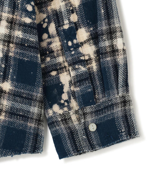 WHITELAND(ホワイトランド)の「WHITELAND/ホワイトランド/BLEACH CHECK SHIRTS(シャツ/ブラウス・メンズ・ネイビー/ブラック・F)」の12枚目の写真