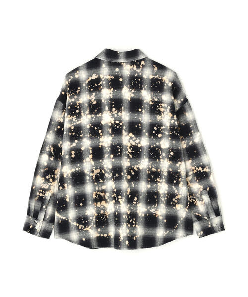 WHITELAND(ホワイトランド)の「WHITELAND/ホワイトランド/BLEACH CHECK SHIRTS(シャツ/ブラウス・メンズ・ネイビー/ブラック・F)」の6枚目の写真
