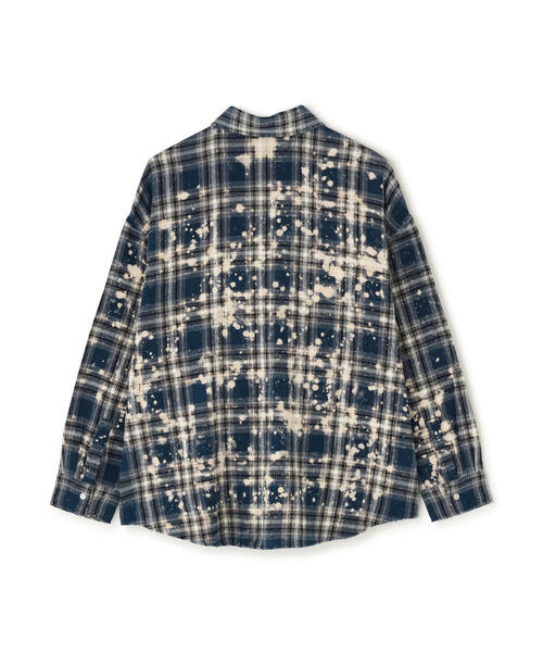 WHITELAND(ホワイトランド)の「WHITELAND/ホワイトランド/BLEACH CHECK SHIRTS(シャツ/ブラウス・メンズ・ネイビー/ブラック・F)」の8枚目の写真