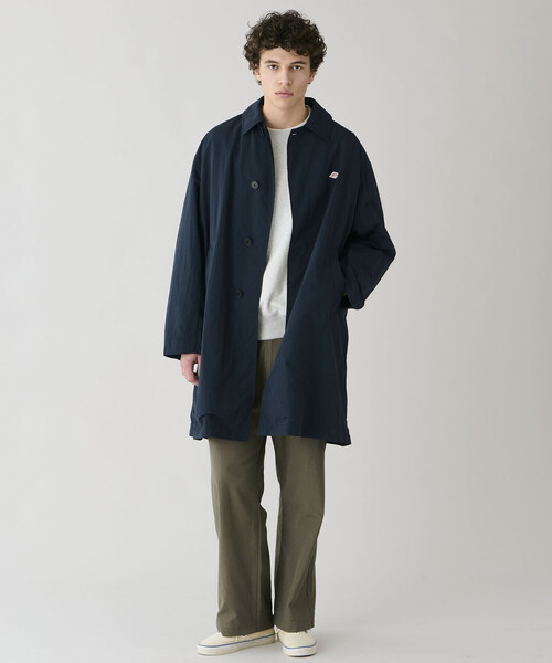 【りうじ】極美品！DANTON ステンカラーコート ネイビー 日本製　38 DANTON | ナイロンタッサー ステンカラーコート MEN（ステンカラー