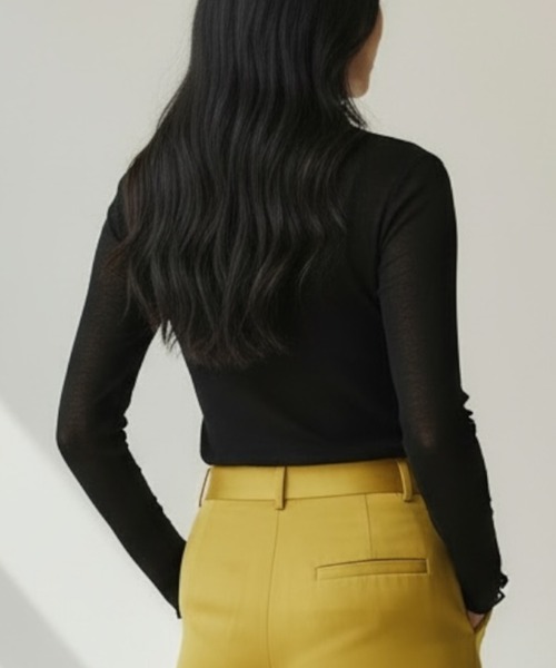United store(ユナイテッドストア)の「シアーハイネックトップ(Tシャツ/カットソー・レディース・ブラック/ホワイト/ライトピンク/ライトブルー・FREE)」の8枚目の写真