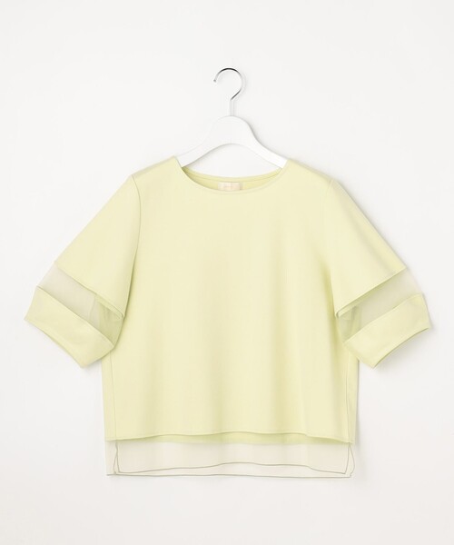 ANY SIS（エニィスィス）の「チュール切替ランタンスリーブ プルオーバー（Tシャツ/カットソー・レディース・ホワイト系/スカイブルー系/ブラック系/ライトグリーン系・X-LARGE）」の16枚目の写真