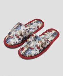 TYPESERVICE（タイプサービス）の「New Cats Room Slippers [Red]（ルームシューズ/スリッパ）」
