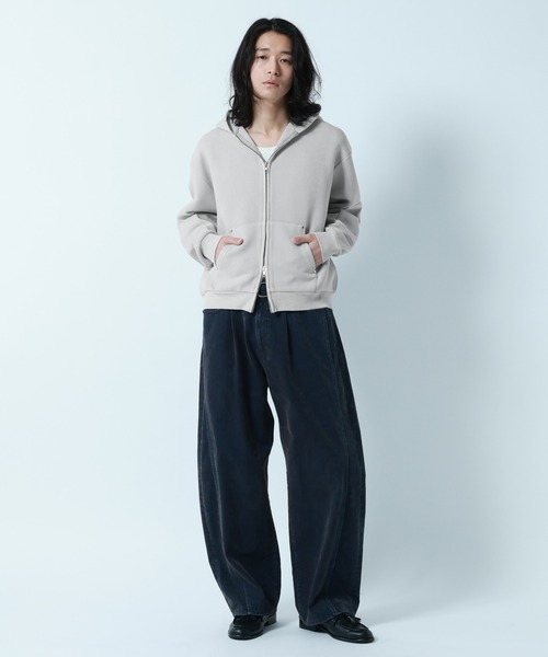 RAGEBLUE(レイジブルー)の「PIGMENT DYE CARDBOARD FABRIC ZIP PARKER / ピグメント加工ダンボールジップパーカー(パーカー・メンズ・グレー系その他/オレンジ系その他3/その他19/グリーン系その他・LARGE/MEDIUM)」の6枚目の写真