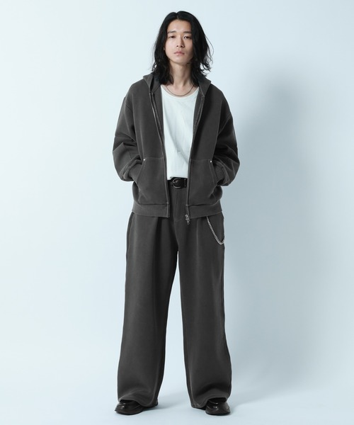 RAGEBLUE(レイジブルー)の「PIGMENT DYE CARDBOARD FABRIC ZIP PARKER / ピグメント加工ダンボールジップパーカー(パーカー・メンズ・グレー系その他/オレンジ系その他3/その他19/グリーン系その他・LARGE/MEDIUM)」の11枚目の写真