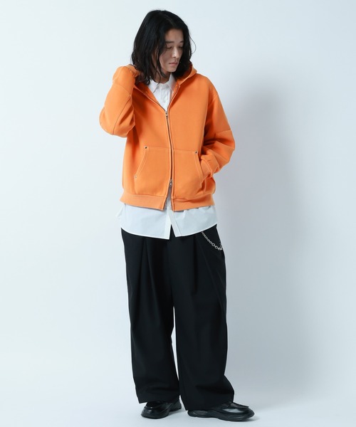 RAGEBLUE(レイジブルー)の「PIGMENT DYE CARDBOARD FABRIC ZIP PARKER / ピグメント加工ダンボールジップパーカー(パーカー・メンズ・グレー系その他/オレンジ系その他3/その他19/グリーン系その他・LARGE/MEDIUM)」の22枚目の写真