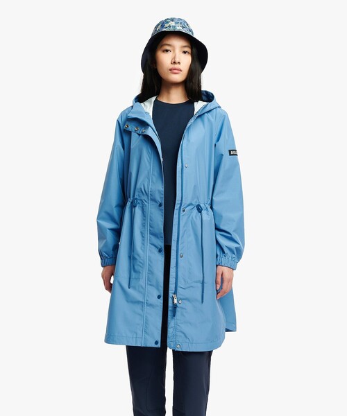 AIGLE（エーグル）の「透湿 防水 防風 2.5レイヤー フーデッドロングコート RP（トレンチコート・レディース・ダークネイビー/ベージュ/ブルー/ブラック・40/36/38/34/44/42）」の3枚目の写真