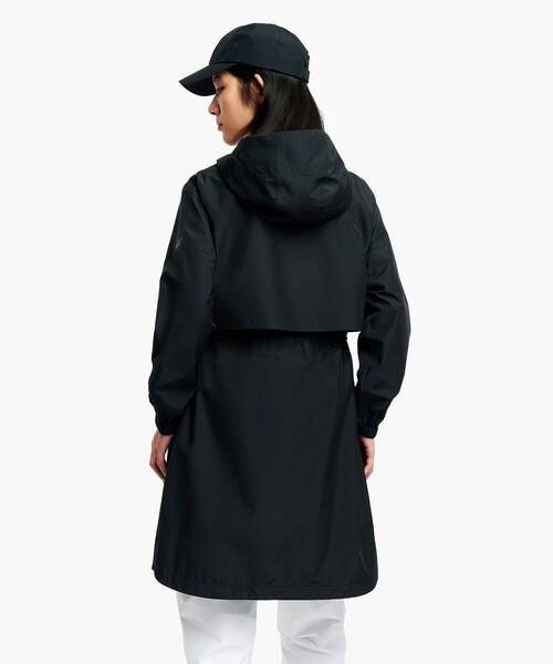 AIGLE（エーグル）の「透湿 防水 防風 2.5レイヤー フーデッドロングコート RP（トレンチコート・レディース・ダークネイビー/ベージュ/ブルー/ブラック・40/36/38/34/44/42）」の2枚目の写真