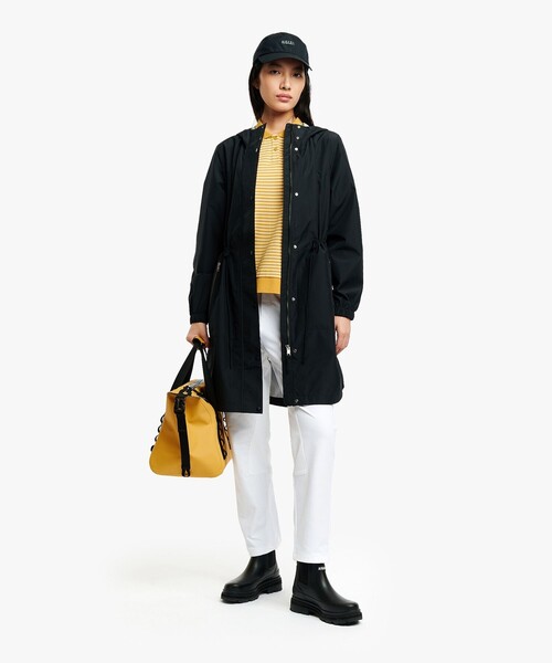 AIGLE（エーグル）の「透湿 防水 防風 2.5レイヤー フーデッドロングコート RP（トレンチコート・レディース・ダークネイビー/ベージュ/ブルー/ブラック・40/36/38/34/44/42）」の7枚目の写真