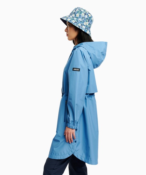 AIGLE（エーグル）の「透湿 防水 防風 2.5レイヤー フーデッドロングコート RP（トレンチコート・レディース・ダークネイビー/ベージュ/ブルー/ブラック・40/36/38/34/44/42）」の14枚目の写真