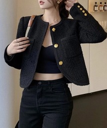 center i（センターアイ）の「ゴールドボタンノーカラージャケット（ノーカラージャケット）」