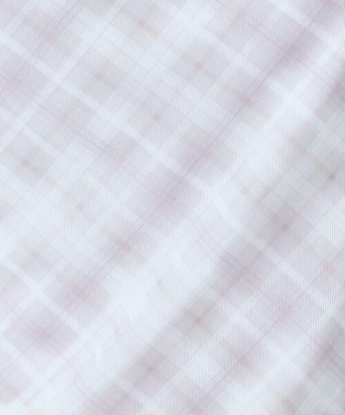 index(インデックス)の「シアーチェックドレープネックトップス【洗濯機OK】(Tシャツ/カットソー・レディース・グレー系1/ベージュ系1/パープル系1・00)」の16枚目の写真