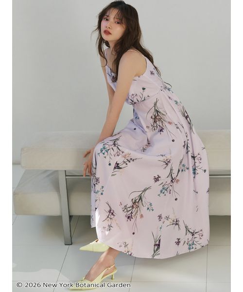 SNIDEL（スナイデル）の「NYBG キャミワンピース（ワンピース・レディース・ネイビー/ラベンダー/アイボリー・1/0）」の4枚目の写真