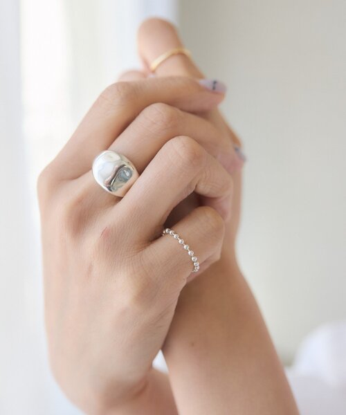 RIVE DROITE（リヴドロワ）の「予約【【A・MONN(アモン)】ボールチェーンリング（リング・レディース・シルバー系その他4・13/5）」の4枚目の写真