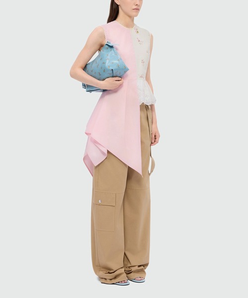 MSGM（エムエスジーエム）の「パッチワーク デザイントップス（シャツ/ブラウス・レディース・ベージュ系・42）」の4枚目の写真