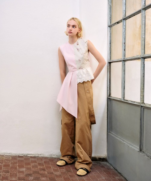 MSGM（エムエスジーエム）の「パッチワーク デザイントップス（シャツ/ブラウス・レディース・ベージュ系・42）」の5枚目の写真