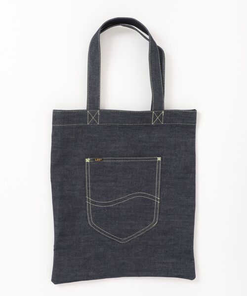 Lee（リー）の「Lee/リー EMBROIDARY BAG/刺繍バッグ（トートバッグ・メンズ・ノンウォッシュ/ブラック/アイボリー・FREE）」の4枚目の写真