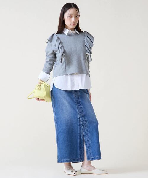 Tiara（ティアラ）の「フリルスウェット（Tシャツ/カットソー・レディース・ホワイト/杢グレー・FREE）」の11枚目の写真