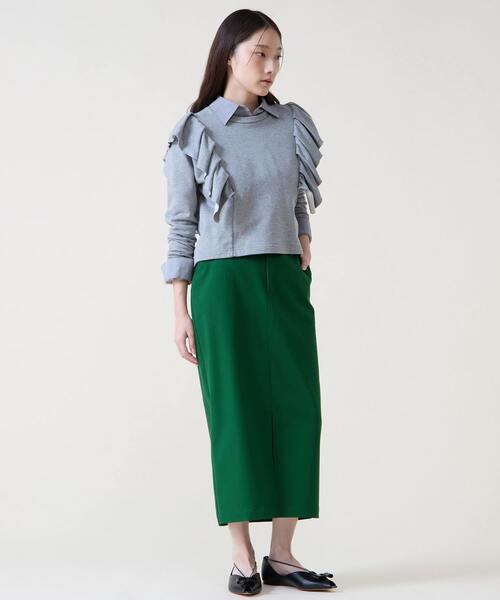 Tiara（ティアラ）の「フリルスウェット（Tシャツ/カットソー・レディース・ホワイト/杢グレー・FREE）」の18枚目の写真