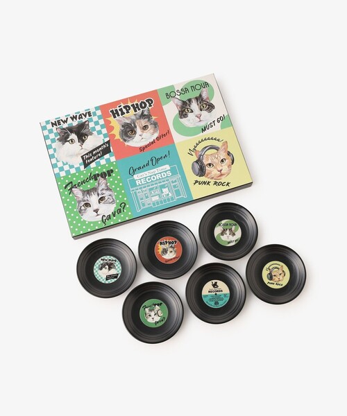 オンラインストア限定】レコード型ミニプレート6枚セット/Cat's
