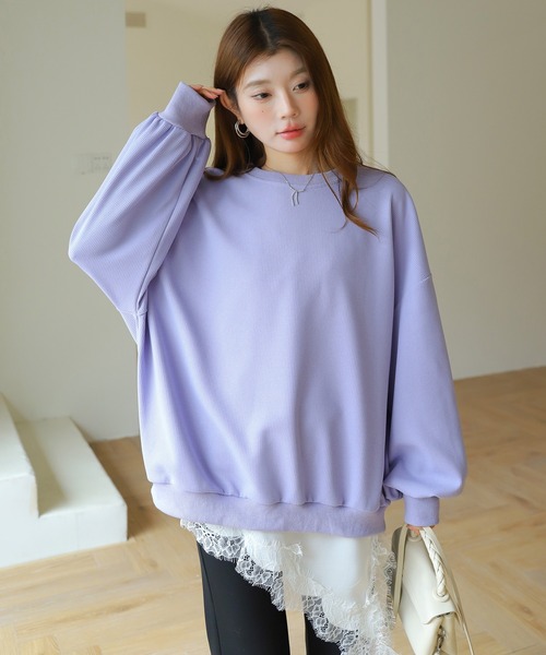 by LEGNA(バイレグナ)の「ドロップショルダーカットソー(Tシャツ/カットソー・レディース・グレイッシュベージュ/ブラック/ベビーピンク/グレー/グレー系/パープル/ホワイト・FREE)」の16枚目の写真