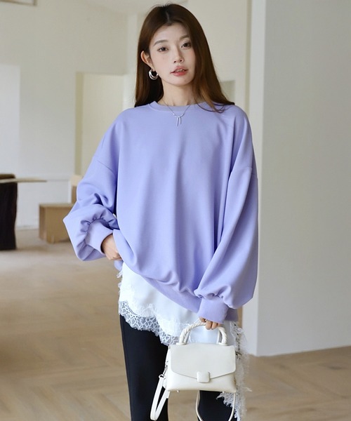 by LEGNA(バイレグナ)の「ドロップショルダーカットソー(Tシャツ/カットソー・レディース・グレイッシュベージュ/ブラック/ベビーピンク/グレー/グレー系/パープル/ホワイト・FREE)」の17枚目の写真