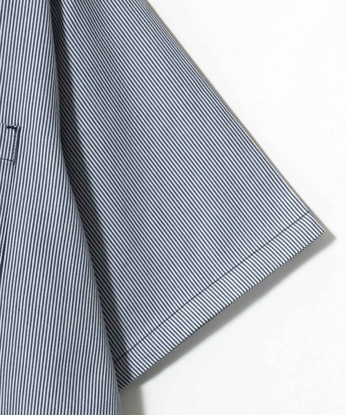 BEN DAVIS（ベンデイビス）の「BEN DAVIS/ベンデイビス 1/2 ZIP SS SHIRT/オーバーサイズ TCツイル ワーク ハーフジップ 半袖シャツ/レディース メンズ（シャツ/ブラウス・メンズ・ブラック/ベージュ/ストライプ/ネイビー・M/XL/L）」の19枚目の写真