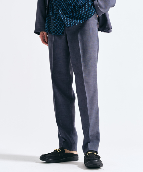 417 EDIFICE（フォーワンセブンエディフィス）の「【EVALET / エバレット】 メッシュスリムパンツ　"セットアップ着用可能"（スラックス・メンズ・グレー/チャコールグレー/ベージュ・LARGE/MEDIUM/SMALL）」の2枚目の写真