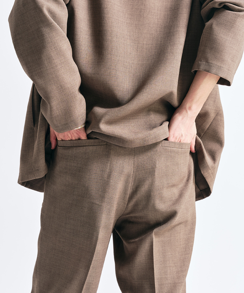 417 EDIFICE（フォーワンセブンエディフィス）の「【EVALET / エバレット】 メッシュスリムパンツ　"セットアップ着用可能"（スラックス・メンズ・グレー/チャコールグレー/ベージュ・LARGE/MEDIUM/SMALL）」の6枚目の写真