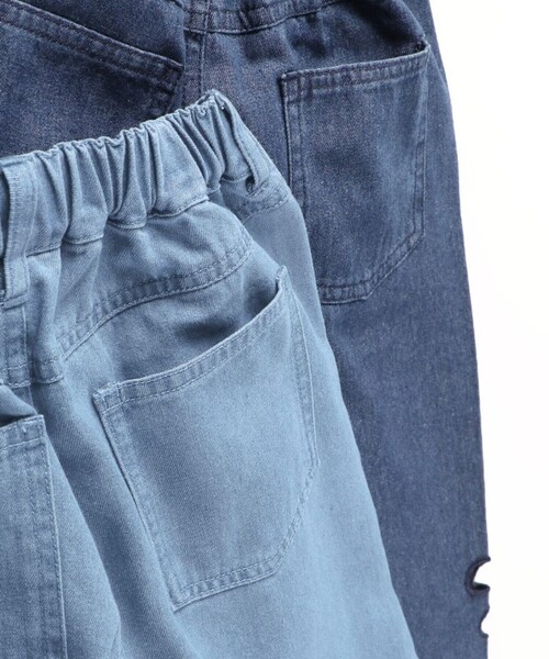BRANSHES(ブランシェス)の「お花カットモチーフデニムパンツ(デニムパンツ・キッズ・サックスブルー/ブルー・120/110/100/150/140/130)」の9枚目の写真