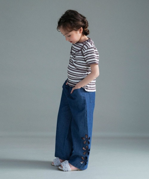 BRANSHES(ブランシェス)の「お花カットモチーフデニムパンツ(デニムパンツ・キッズ・サックスブルー/ブルー・120/110/100/150/140/130)」の20枚目の写真