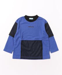 HAKKA KIDS | レイヤード風ワッフル長袖Tシャツ(Tシャツ/カットソー)